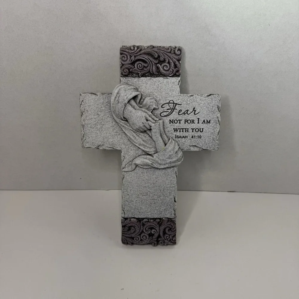 Bible‎ Verse Cross Display Isaiah 41:10 God Jesus Decor I Will Strengthen You